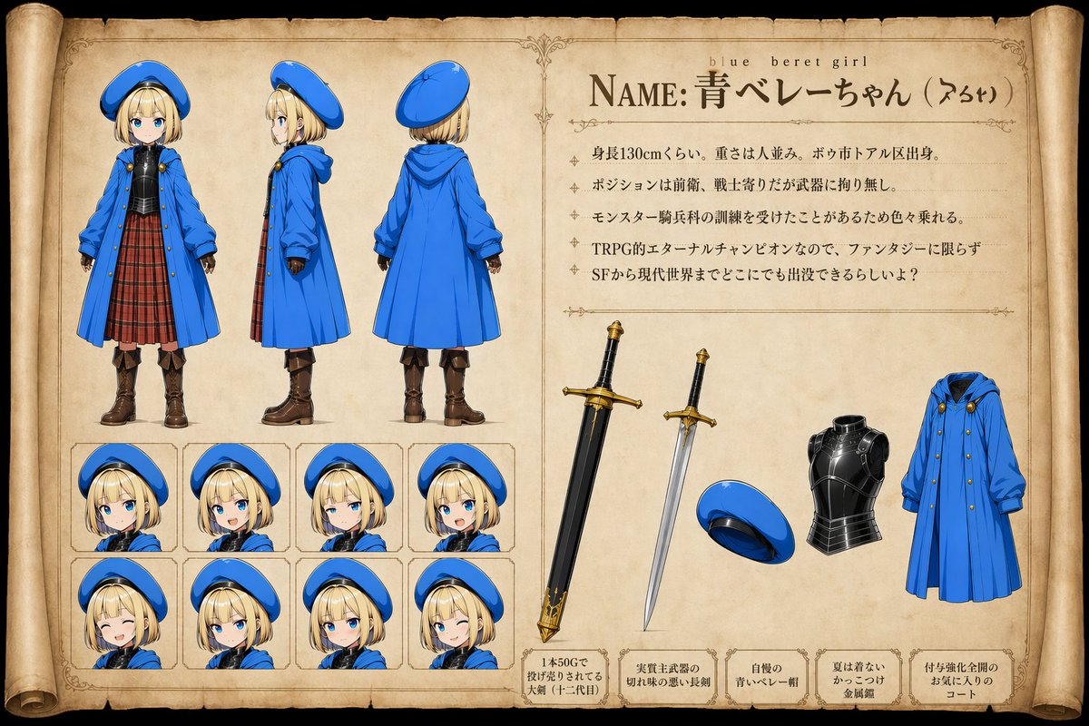 torijar's tweet image. Chat GPT Image 2.0、
「さっき出力したものにこれを追加してね」へのレスポンスがすごくしっかりしてる上に、日本語の出力が正確。本格的に漫画描く人が増えるんじゃないか？

#青ベレーちゃん #ChatGPT