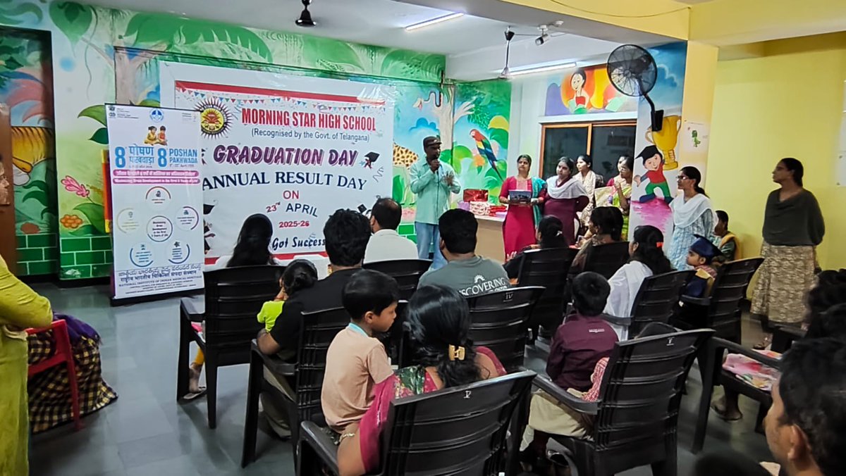 HyderabadNiimh's tweet image. Day 5 of #PoshanPakhwada: NIIMH held a parent-focused session on “Brain Development in Young Children” at Morning Star High School, Gaddiannaram (Apr 23, 2026).
Emphasis on early nutrition, reduced screen time &amp;amp; traditional diets for holistic growth. #Ayurveda #PoshanAbhiyaan