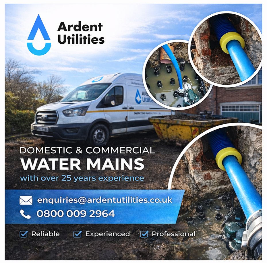 ArdentUtilities's tweet image. Domestic &amp;amp; Commercial Water Mains with over 25 years experience 
#WaterMains #Utilities #UndergroundUtilities #WaterInfrastructure #LiverpoolBusiness