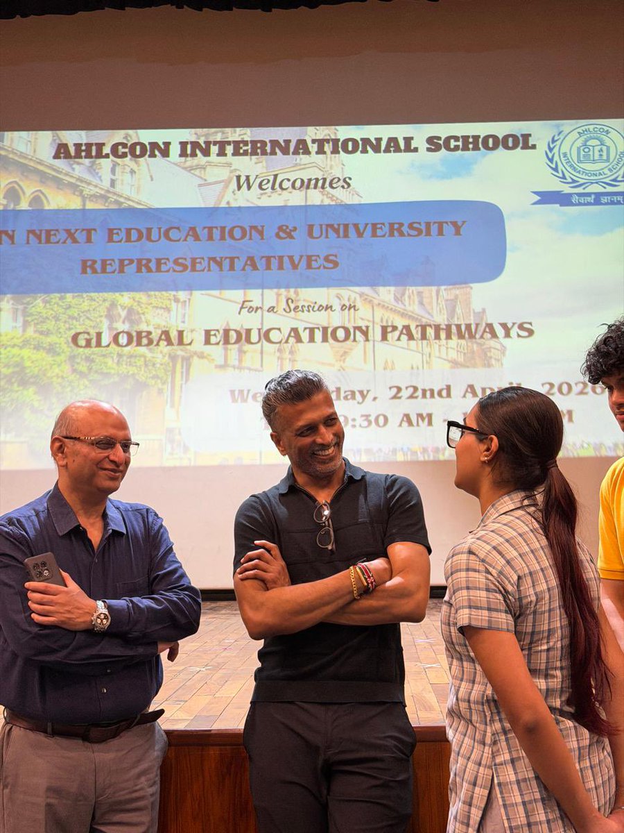 sdg4all's tweet photo. “Expanding horizons beyond borders”
#AhlconIntl organized a session on Global Education Pathways by Team Gen Next Education representatives from eminent US universities,followed by a career fair enabling students to explore international opportunities.#FutureReady @gennextedu https://t.co/fvqTwzsyuO