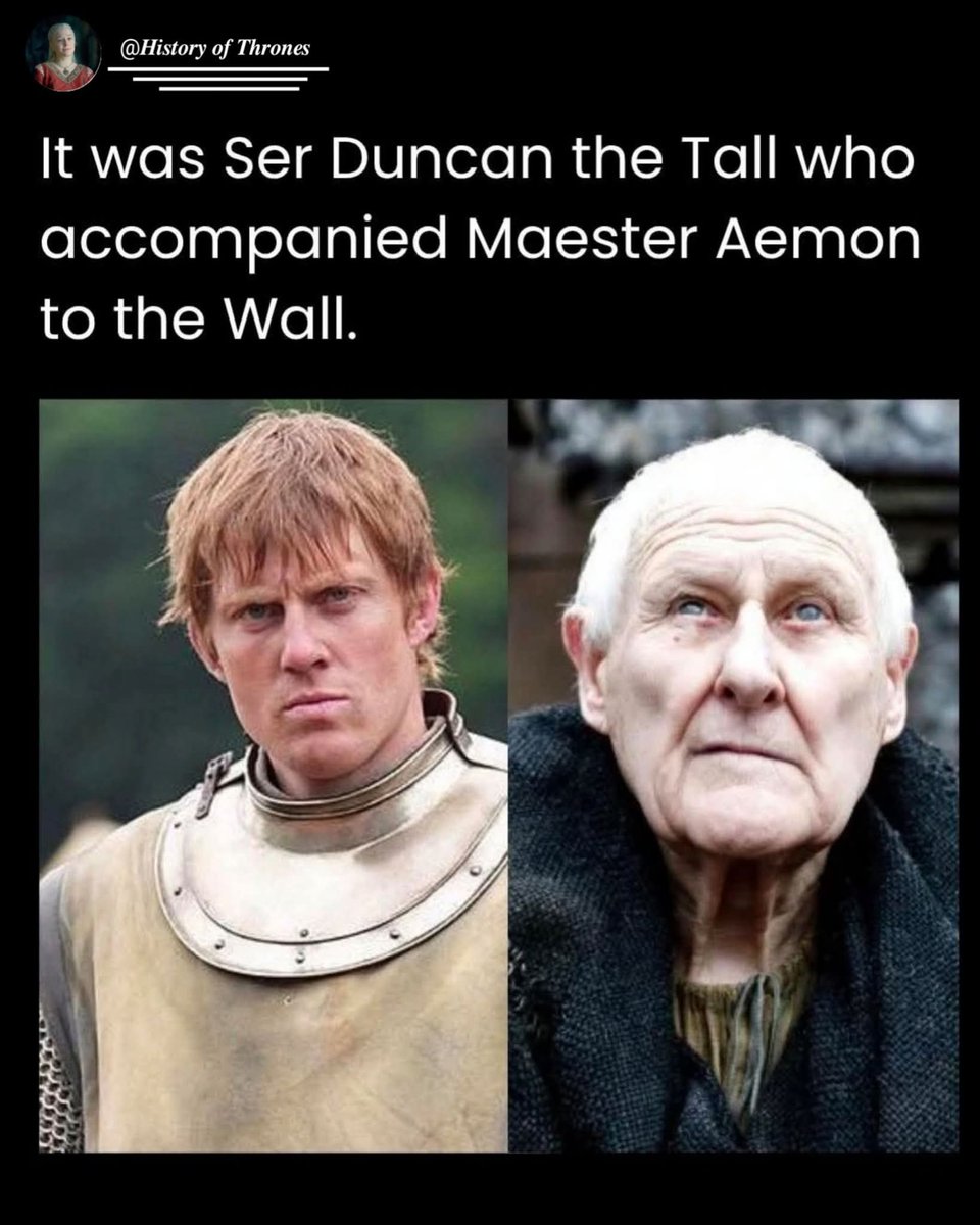 When Prince Aemon Targaryen chose duty over the crown, he joined the Night’s Watch to prevent any challenge to his brother’s reign.

To honor this sacrifice, King Aegon V sent his loyal Lord Commander, Ser Duncan the Tall, to escort Aemon to the Wall to ensure his brother's