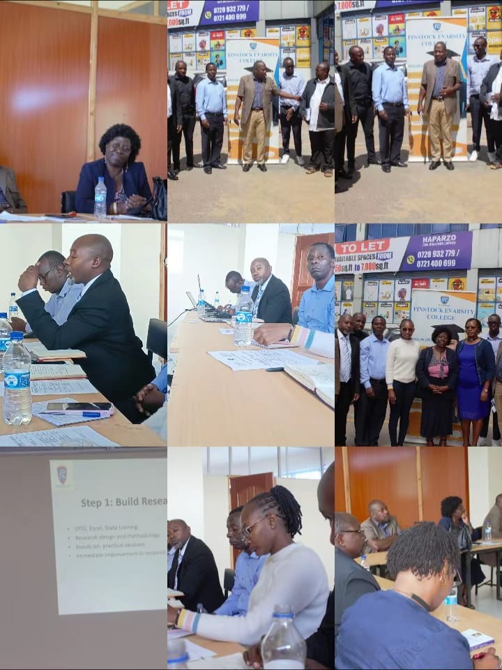 evarsity's tweet image. Finstock Evarsity College hosted a delegation from Jomo Kenyatta University of Agriculture and Technology (JKUAT), focusing on enhancing academic publishing quality and strengthening capacity in the use of research tools to improve overall research output.#Publishing #partnership