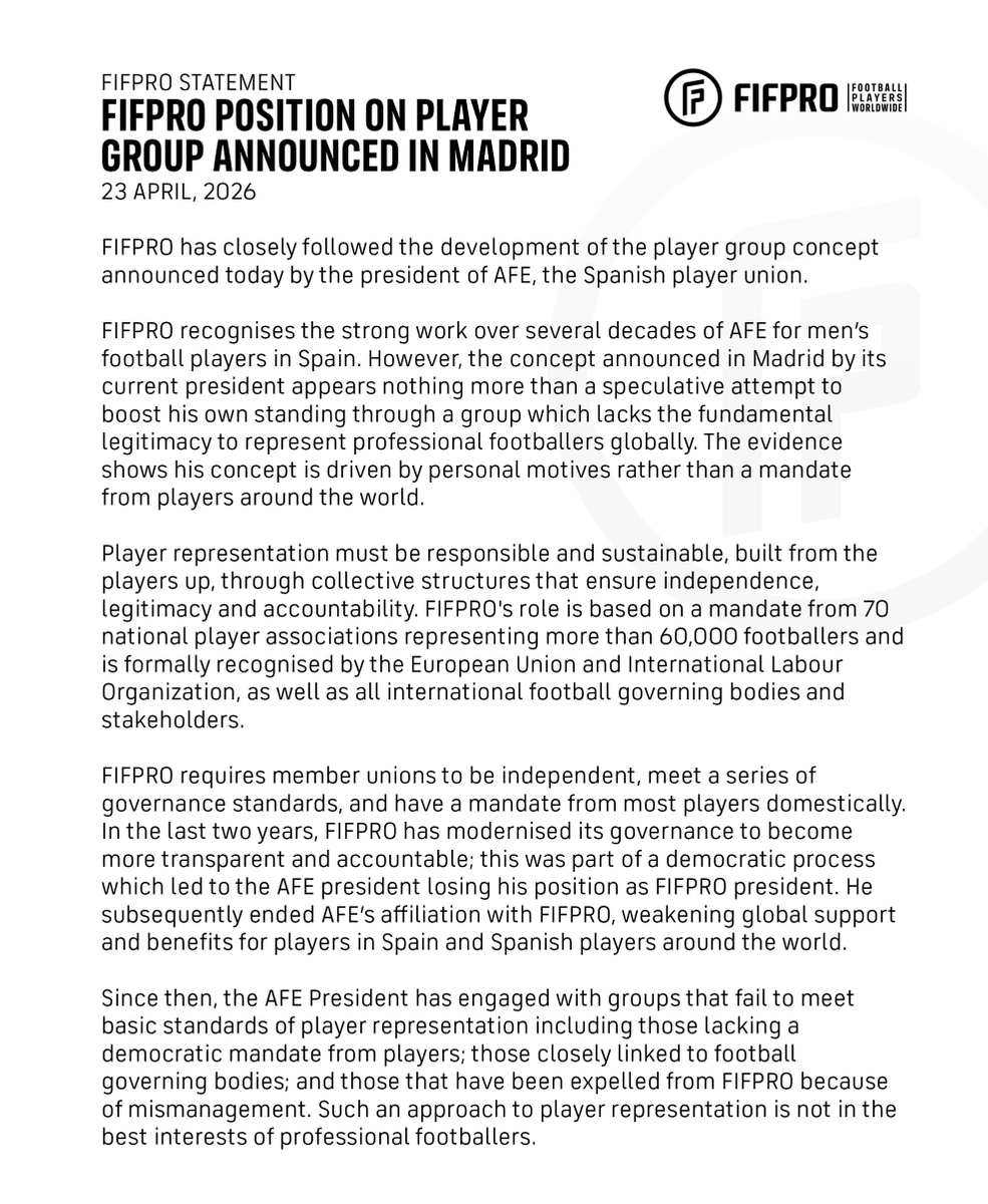 FIFPRO tweet media
