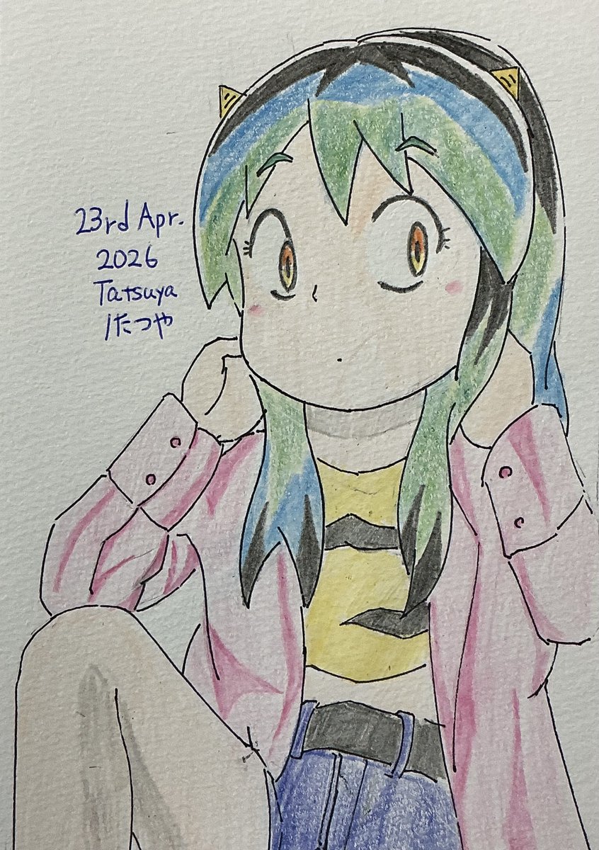 hufuf's tweet photo. Illustration / #Drawing / #イラスト of Lum / ラムちゃん from Urusei Yatsura / うる星やつら https://t.co/b9rkid1EiU