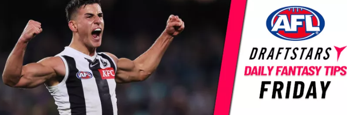 RankingsDFS's tweet image. There are some more huge @DraftstarsAU tournaments available for the #AFL tonight and as always, we bring you our best value + premium plays!

AFL Friday Daily Fantasy Preview: beforeyoubet.com.au/afl-daily-fant…

#AFLTigersDees