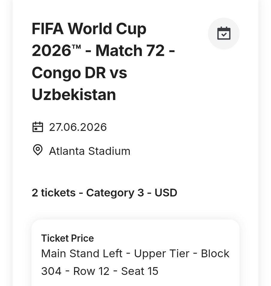 "Ne demande pas ce que ton pays peut faire pour toi, demande ce que tu peux faire pour ton pays" Billets en main, mon fils et moi serons à Atlanta pour la Coupe du monde, RDC vs Ouzbékistan. Les Léopards ne seront pas seuls. Patriotisme oblige !