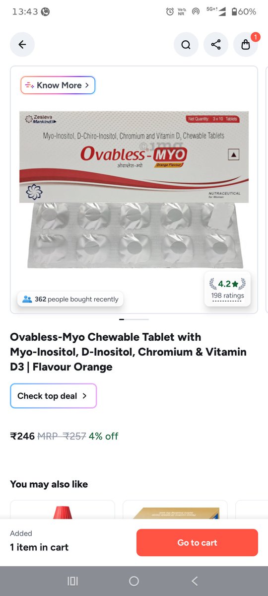 vikash_sin70598's tweet photo. @Pharma_Mankind @1mgOfficial tablet ovabless myo chewable tablets is discontinued by mankind ? Tata 1 mg assure me that brand discontinued this medicine Because that medicine I am not getting anywhere in Kolkata https://t.co/qygxCRX7dt