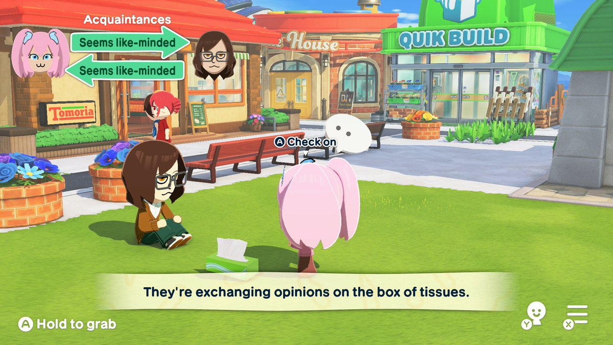 EternalFuse's tweet photo. when I added @chibidoki onto my island last week, I gave her a box of tissues and for a few days, she went around trying to lecture other miis about the box of tissues. She acts like real Chibi, honestly one of my favorite Miis on the island so far. https://t.co/2Kqb9t9IuO
