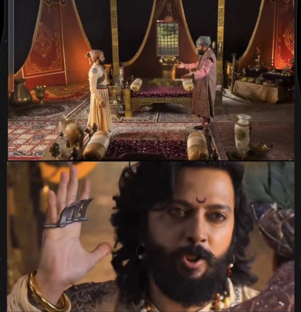 WTF Ritesh Deshmukh ??

Chhatrapati Shivaji Maharaj didn’t show the “Wagh Nakh” to Afzal Khan beforehand. 

He kept them hidden and only pulled them out after Afzal Khan attacked first.

Why does Bollywood always try to twist facts related to Hindus?

<a href="/Riteishd/">Riteish Deshmukh</a>