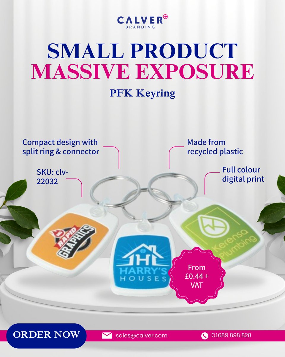calverbranding's tweet image. Small cost. Big impact. 🔑

PFK Keyring — a practical, eco-friendly promo used every day.

From £0.44 inc. VAT

👉 Contact us today.

#BrandedKeyrings #PromoProducts #Giveaways #CorporateGifts #CalverBranding