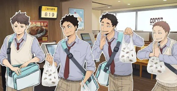 oikawa1001's tweet photo. head empty just thinking of seijoh4 going on dates after school, they’ll always be very special to me https://t.co/w8iowz6mY8