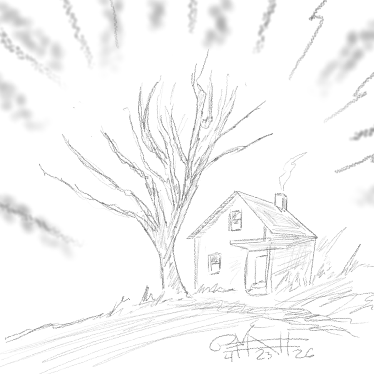 Mike_E_angelo's tweet image. I am learning how to #draw by spending time every day with a #reference render

🎨 #DailyArt Production #165
🖼 Theme(s): #house #tree
✨ Reference Source: #Midjourney generation
⏰ Time spent: Roughly 35 minutes
🎶 Listening to: NA
📝 Notes/thoughts: Ran out of time on this one,