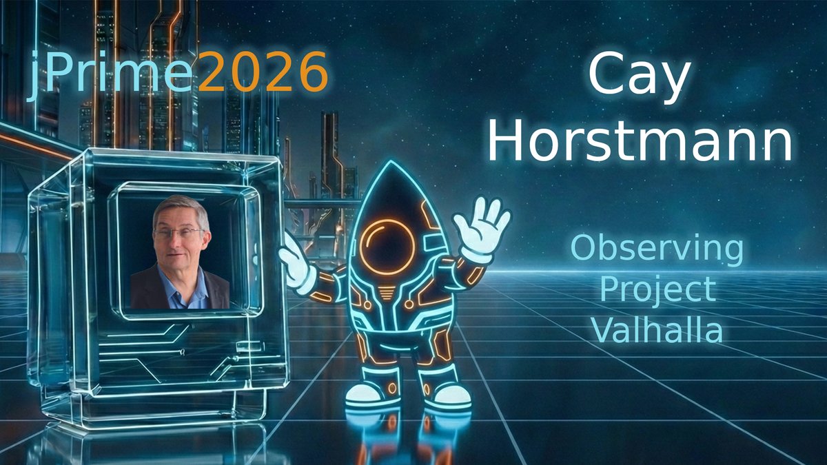 jPrimeConf's tweet image. Cay Horstmann @cayhorstmann is back to Sofia to observe Project #Valhalla together with us! 

Live at #jPrime26! 
Grab Your Pass: 
🗓️ 3-4 June 2026! 
📍 Sofia 🇧🇬! 
🎫 jprime.io/tickets