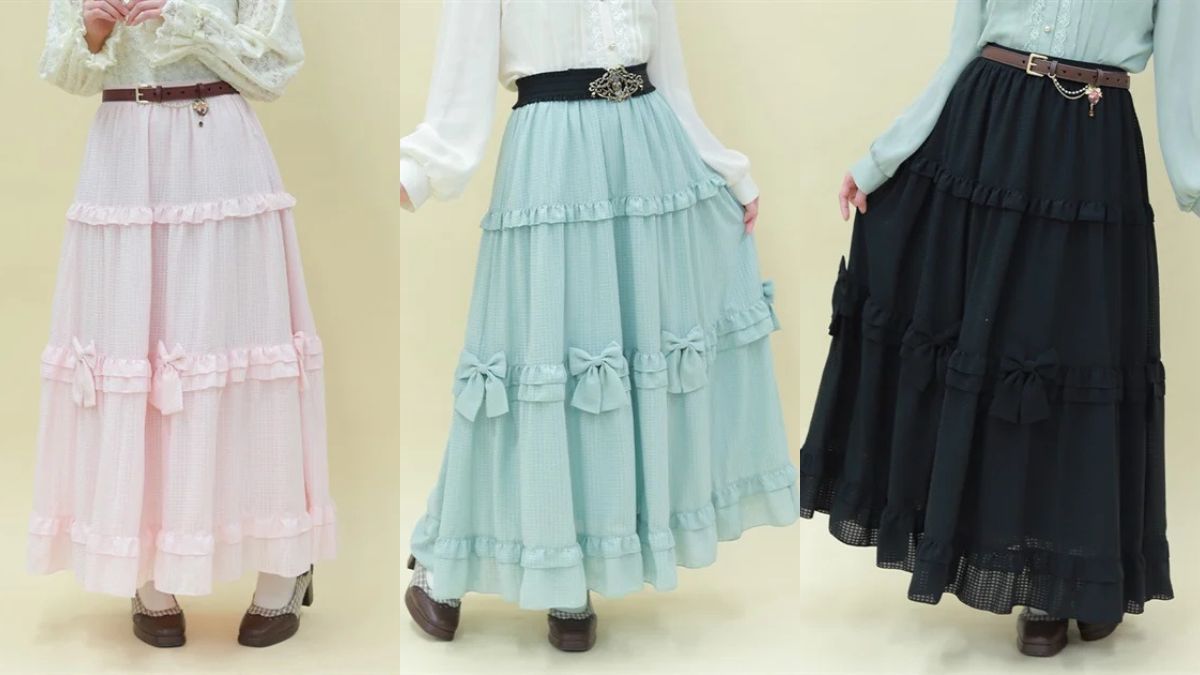 Pick up!! -NEW COLOR-】 シアーギンガムティアードスカート 新色
