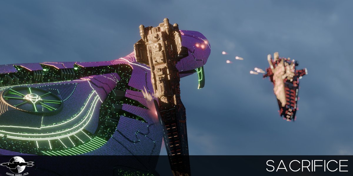 PersonNamedJeck's tweet image. A Spaceship a day keeps the boredom away. Kinda redid my collision scene. #HaloSpotlight #minecraftbuilds #spaceship #spaceshipaday