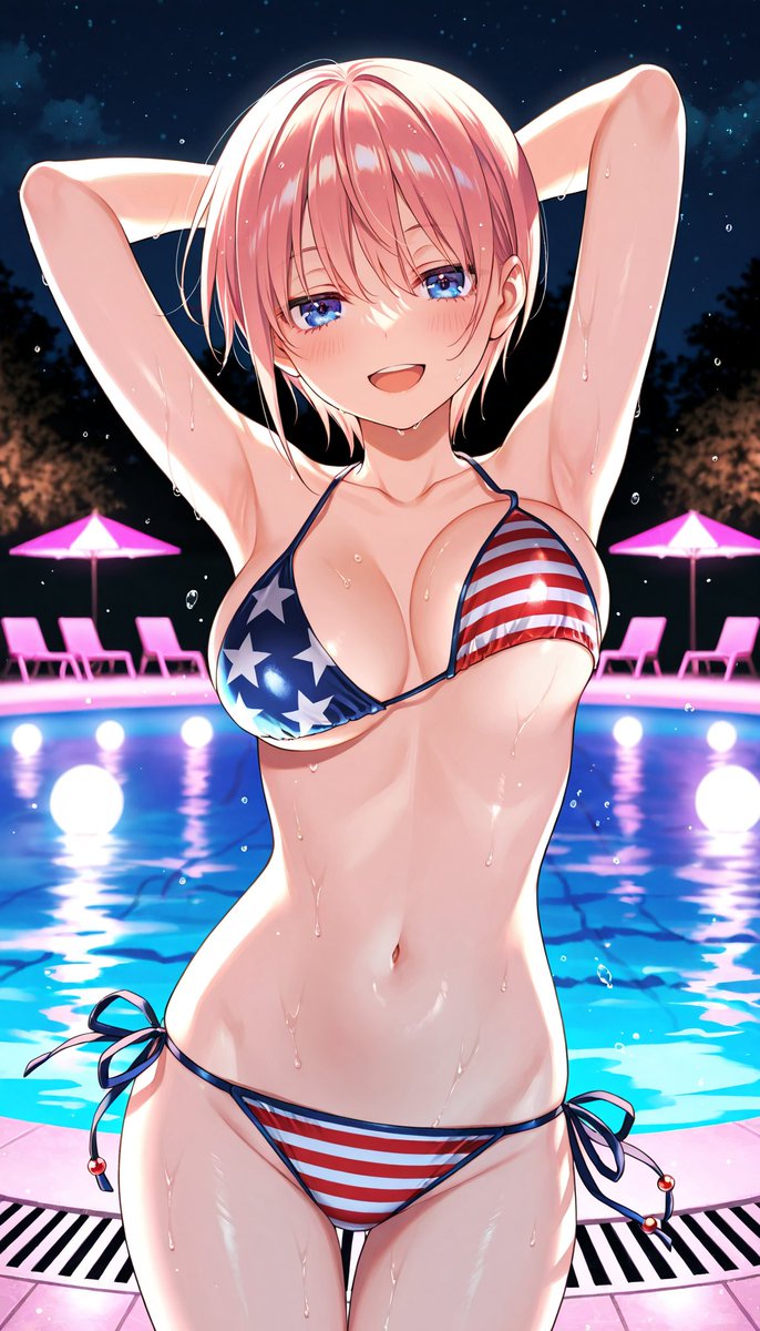 Nakano Ichika / night pool

This illustration was created by me.
No nudity, no suggestive intent.
