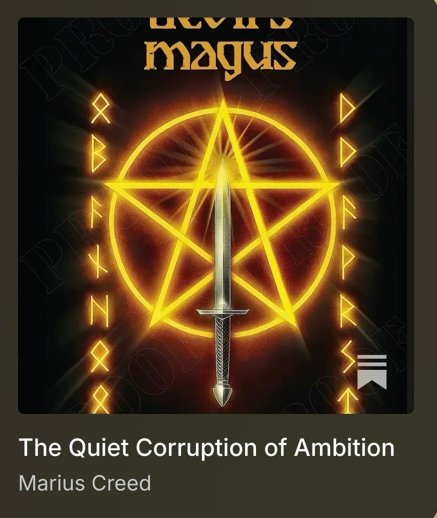 CreedMariu97855's tweet image. Corruption rarely begins with evil intentions.
More often it begins with curiosity, ambition, and the belief that one more step is justified.
A reflection on how dangerous knowledge begins to justify itself.
mariuscreed.substack.com 
#HorrorWriting #DarkFiction