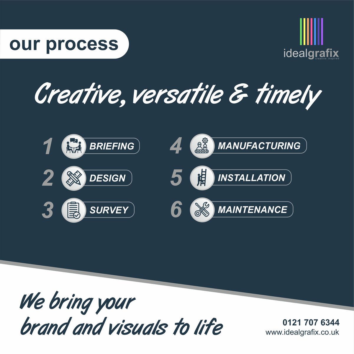 Ideal_Grafix's tweet image. We are passionate creatives who take great pride in delivering a professional and thorough process.
Got an idea for some graphics or branding? Give us a shout on 07896 755554 and we'll see how we can best help bring your vision to life. #print #branding #sign #design #Birmingham