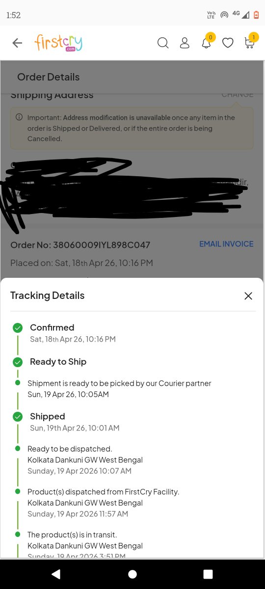 Mango_Indian11's tweet photo. Why this order return to dispatch again if is already reached the Nagpur.@firstcryindia https://t.co/aFsDeHfuIk