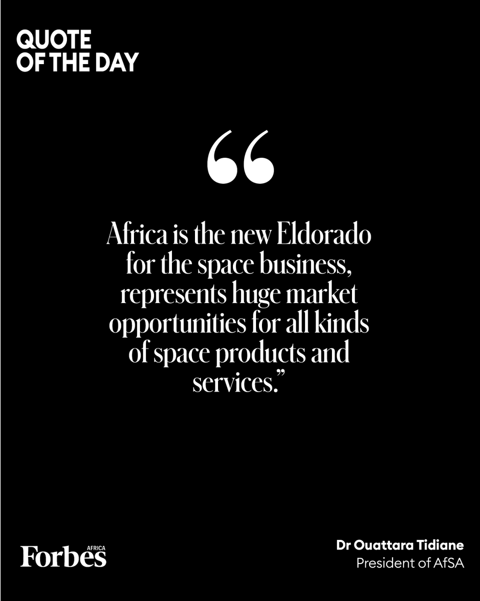 forbesafrica's tweet photo. #QuoteOfTheDay
Africa is leveraging space technology to foster unity, strengthen decision-making, and redefine its position in a data-driven world.

Get your digital copy of #FORBESAFRICA today⤵️
https://t.co/o6hx0I3Iuh https://t.co/7iaxm8pY9H