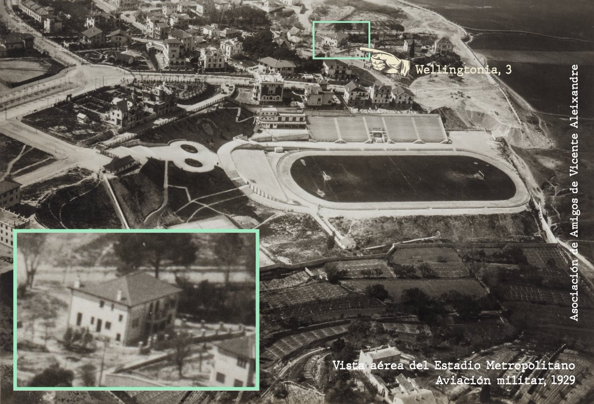 AleixandreMerlo's tweet photo. VELINTONIA A VISTA DE PÁJARO
El 15 de marzo «El Mundo» publicó una fotografía inédita de Velintonia en 1927, tomada por Juan Guerrero y descubierta por Alejandro Sanz en el fondo depositado en el Museo Ramón Gaya. Años antes, nuestro presidente dio a conocer esta otra, de 1929. https://t.co/YqXCJyMxbs