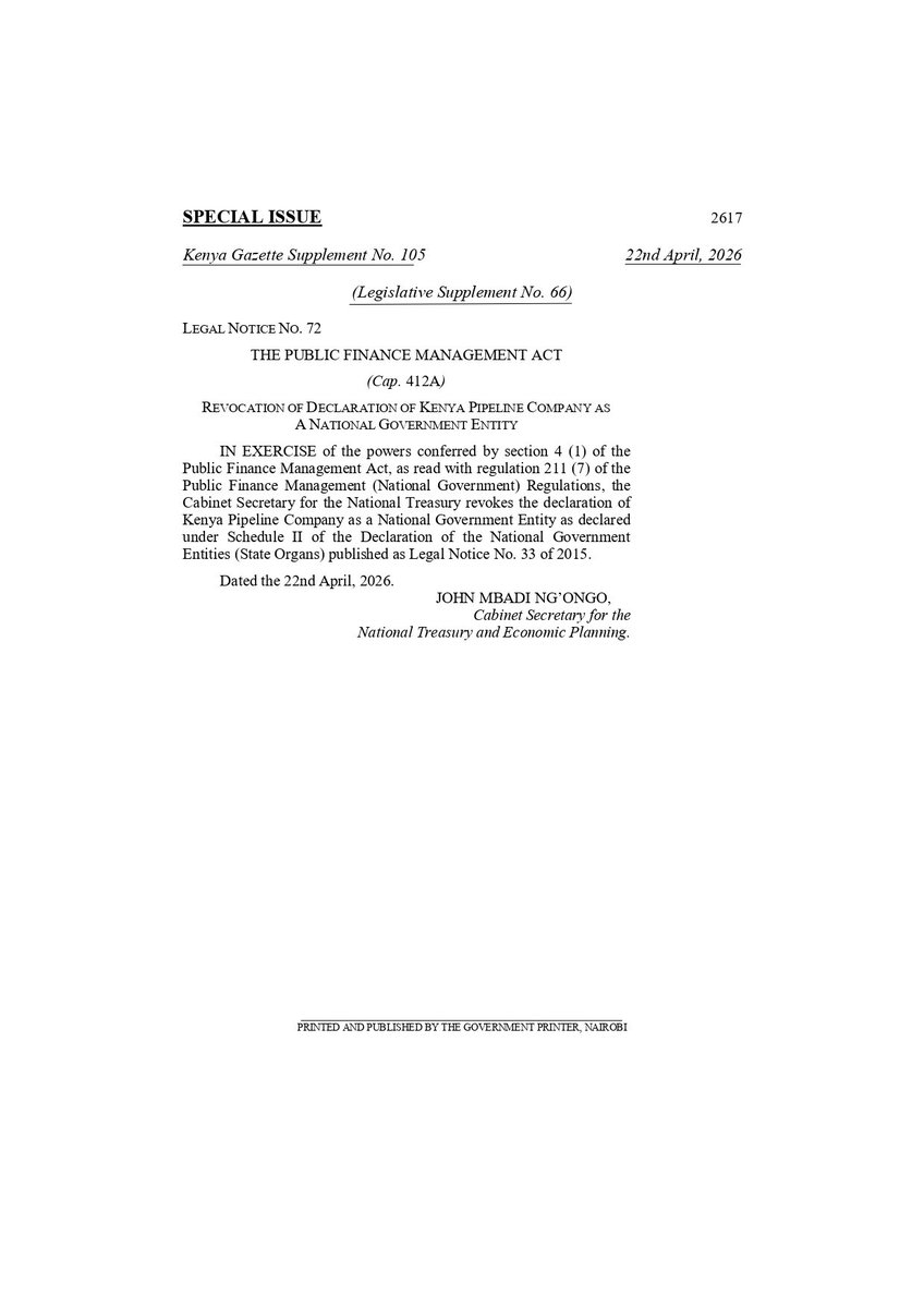 Kenya Pipeline Company PLC tweet media