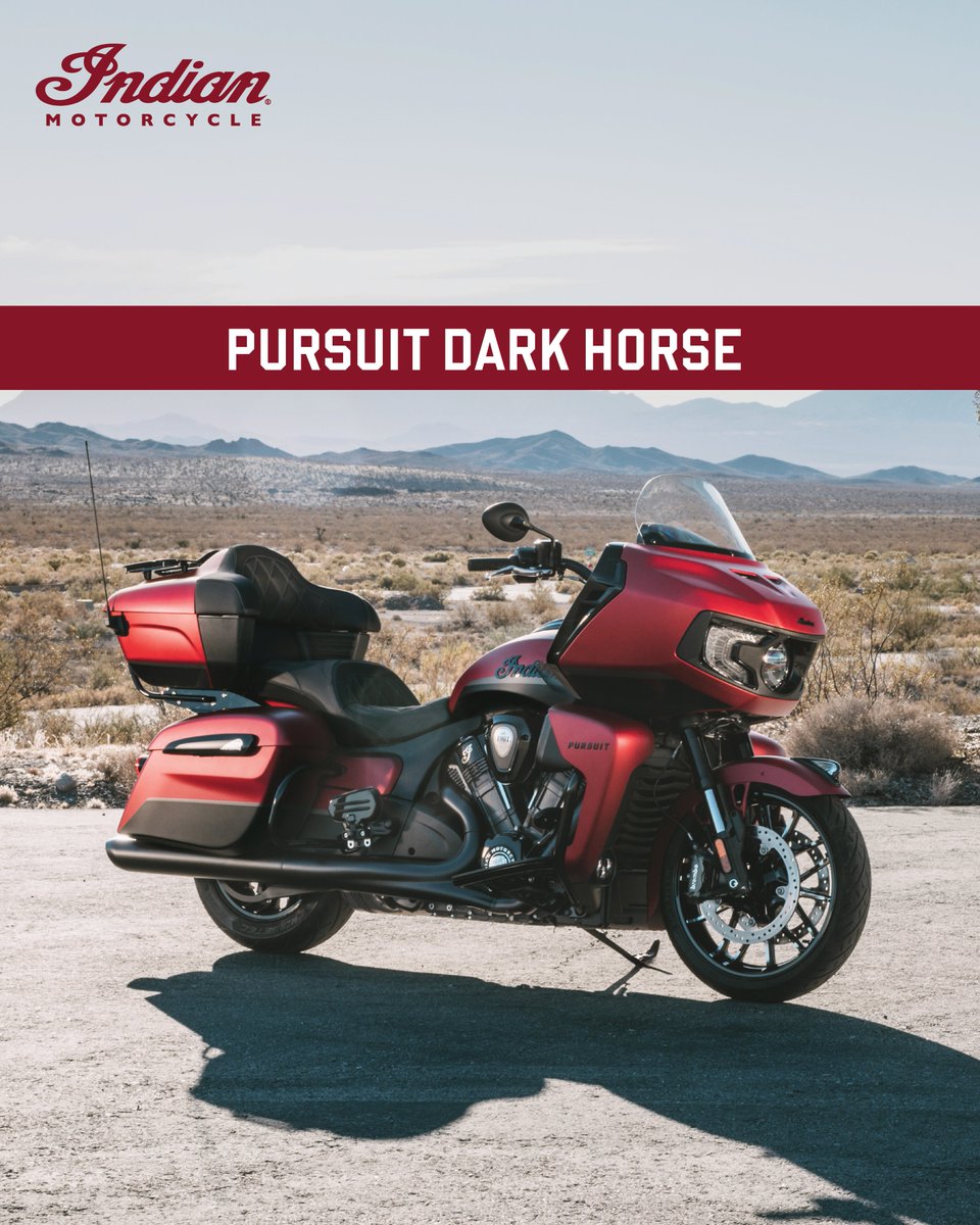 IndianMotorIND's tweet photo. Pursuit   Dark Horse delivers unmatched performance, bold design, and relentless power   for riders chasing freedom #DarkHorse #PursuitPower #RideBold   #PerformanceMachine #UltimateRide https://t.co/6ecV09hwkH