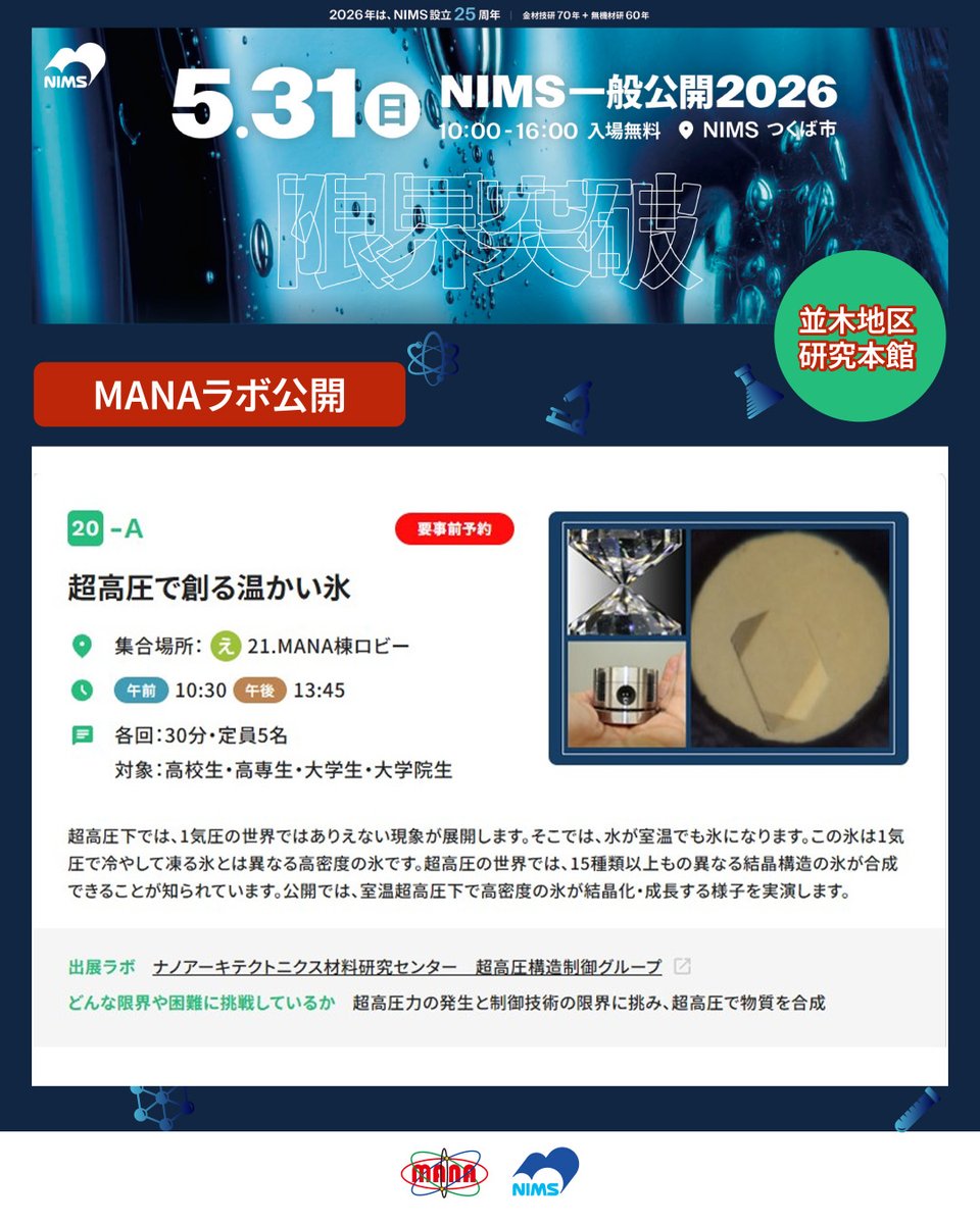 ナノアーキテクトニクス材料研究センター（MANA） tweet media