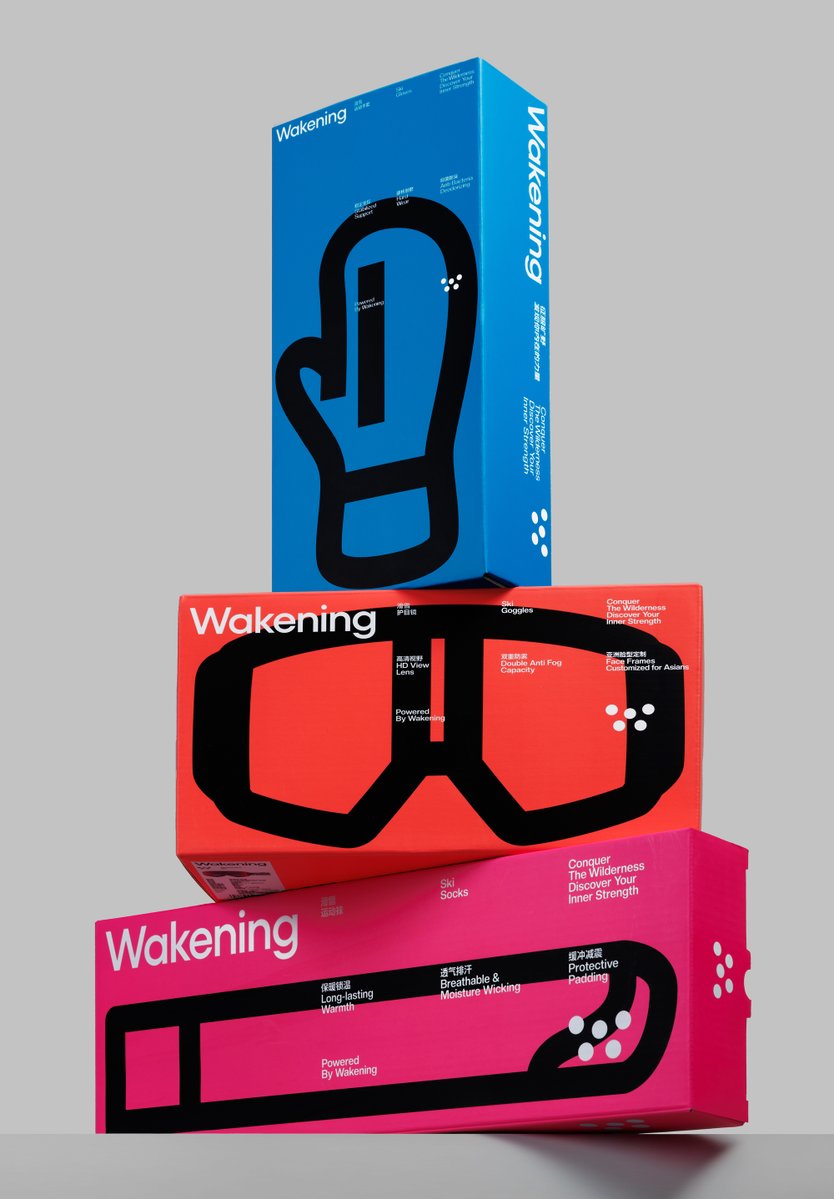 packagings's tweet image. Color coded. Icon driven. Instantly readable.

Wakening's #skigear #packaging does something deceptively simple: each SKU gets its own bold color and a giant product silhouette that tells you exactly what's inside before you read a single word.

#packagingdesign by Studioenok