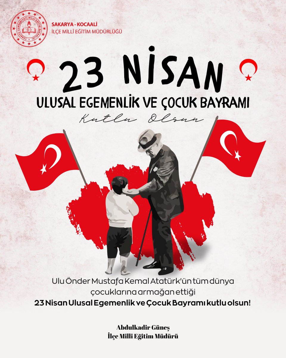 🇹🇷 23 Nisan Ulusal Egemenlik ve Çocuk Bayramı Kutlu Olsun! 🎈

<a href="/tcmeb/">Millî Eğitim Bakanlığı</a> 
<a href="/SakaryaValiligi/">T.C. Sakarya Valiliği</a> 
<a href="/sakaryamem/">Sakarya İl Millî Eğitim Müdürlüğü</a>
<a href="/coskunbakirtas/">Coşkun BAKIRTAŞ</a> 
<a href="/gunes_36/">Abdulkadir Güneş</a>