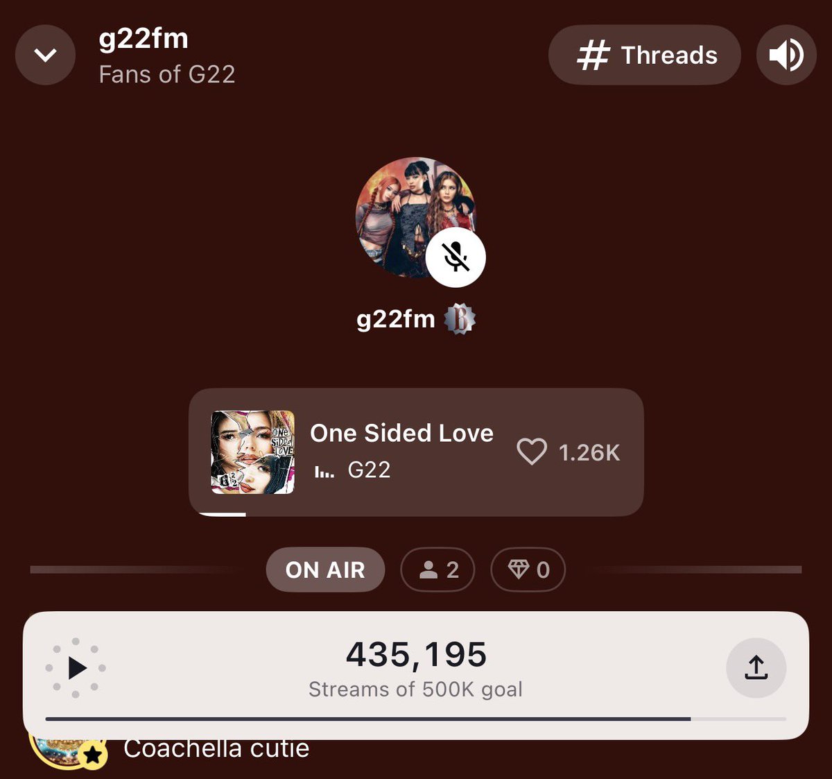 TUNE IN TO G22's SONGS! 🎶

Happy Thursday, Bullets! 🤍 Another reminder to park your Stationhead Accounts to reach our 500k goal! 😉

Join us here! 👇🏻
🔗 share.stationhead.com/z96itv4sh0p9

#StreamG22