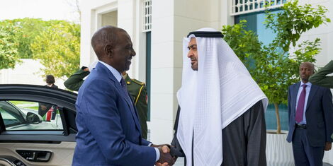 HabariPAP's tweet photo. President William Ruto held high-level talks with the President of the UAE, Sheikh Mohamed bin Zayed Al Nahyan, in the Emirates on April 22, 2026, a visit that comes as Kenya continues to condemn attacks on Gulf countries by Iran. https://t.co/2Iid7cAvdP