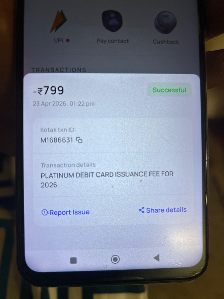AnilArya_'s tweet image. @KotakBankLtd ₹799 deducted for Platinum Debit Card issuance without my requirement. I have neither activated nor used the card, still refund is being denied by customer care. Please look into this and process refund ASAP. @KotakBankLtd 

#Kotak #BankingIssue