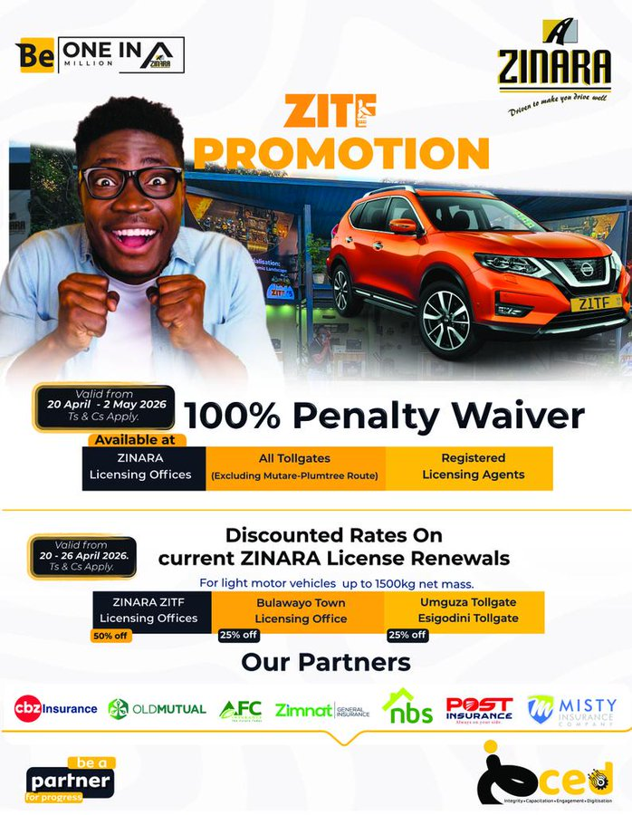 2023Focus's tweet image. Motorists flocked to the @zinaraZW stands at @ZITF1  to take full advantage of the 100% arrears waiver—a fantastic  opportunity for all drivers. It’s wonderful to see #Zinara stepping up to  help motorists clear their dues and stay compliant with the law #Bulawayo @BusisaMoyo