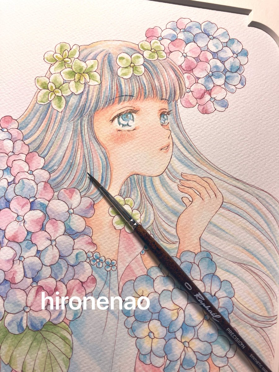 ちょびっと加筆🌸17枚目
「ドローイング紫陽花💐」
型抜きマットが可愛いやつ(♡︎ˊ艸ˋ♡︎)

「ドローイング🌹薔薇」とツイになってます