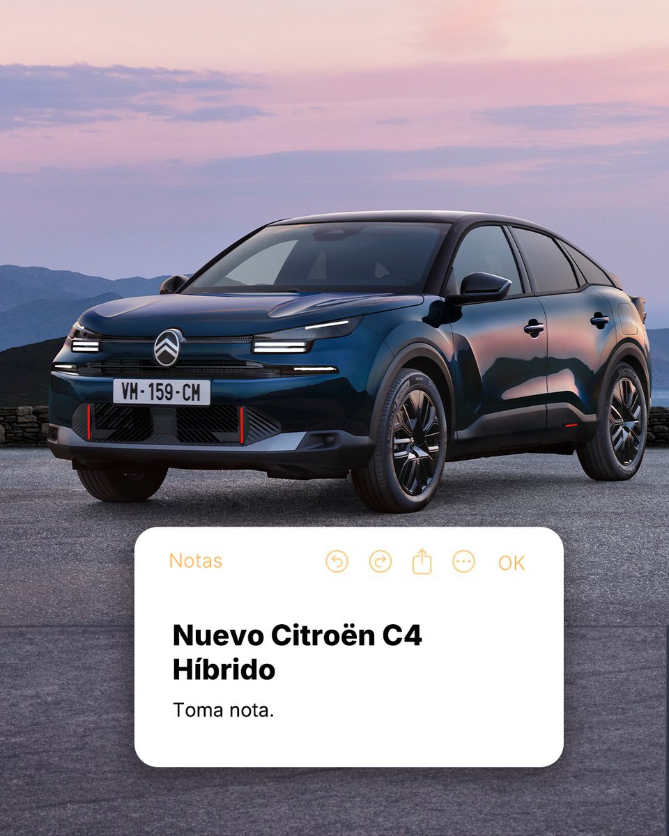 AutosTorrent's tweet photo. El equilibrio perfecto entre eficiencia y comodidad sin complicaciones se encuentra en el #CitroënC4Hibrido⚡

1️⃣Asientos Advanced Comfort
2️⃣Pantalla de 10”
3️⃣Cámara de visión trasera

✅El C4 híbrido es la respuesta para quienes quieren dar el salto a la movilidad eléctrica🚗💫 https://t.co/mOMtorH4U2