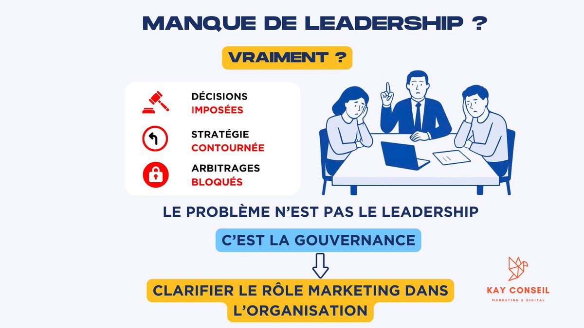 KayConseil's tweet photo. Manque de leadership ?
Ou gouvernance défaillante ?

- Décisions imposées
- Stratégie contournée
- Arbitrages bloqués

Le problème est structurel.

#leadership #marketing #business #gouvernance https://t.co/h8PHOaOLna