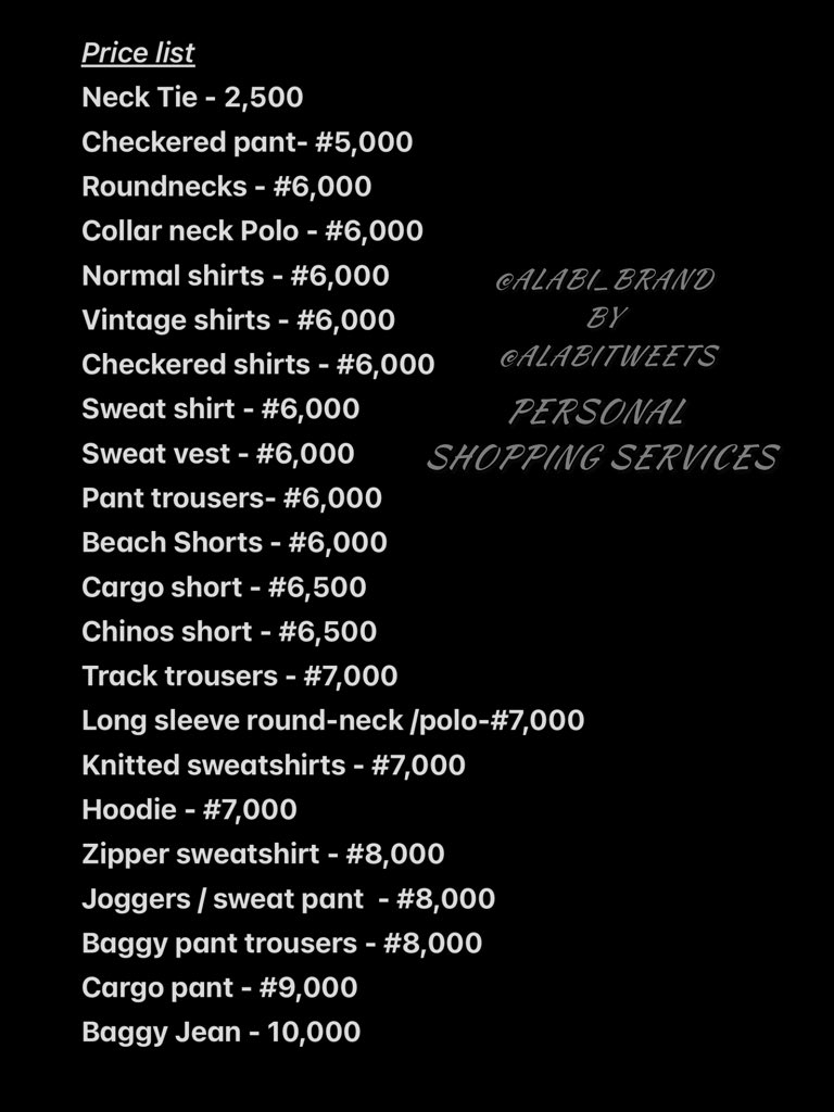 alabitweets's tweet photo. I’m Alabi, a fashion creator and a thrift curator. 

 I offer thrift clothing personal shopping services for men. Price in Frame 1 https://t.co/AKU7waCxjv

Next market dayyyy coming soon! Please help rt 🙏🏻 https://t.co/qWkgvWFbjz