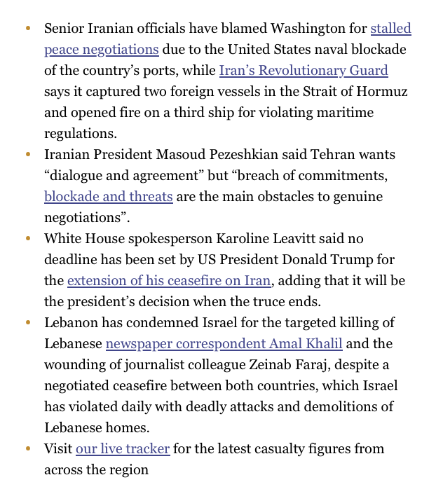 #Iran war live: #Israel kills Lebanese journalist; #Tehran- #US talks stalled