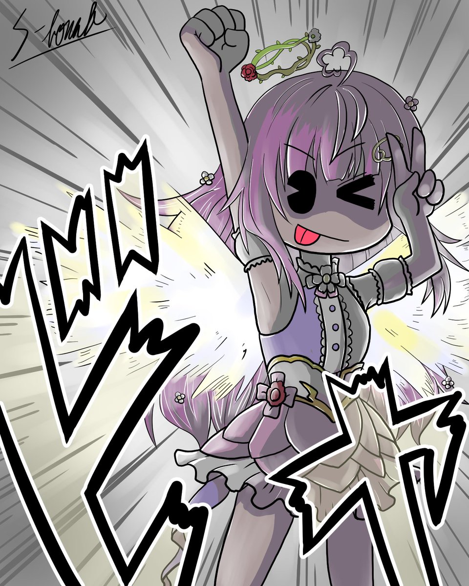 sbombdeath's tweet image. 「見て見てー！ぽあちの羽は光るんだゆー！」
こんなに激しく発光するかどうかは定かではないゆ。

#ぽわりぽあち
#ぽあちのお花畑
#Vtuber 
#FA