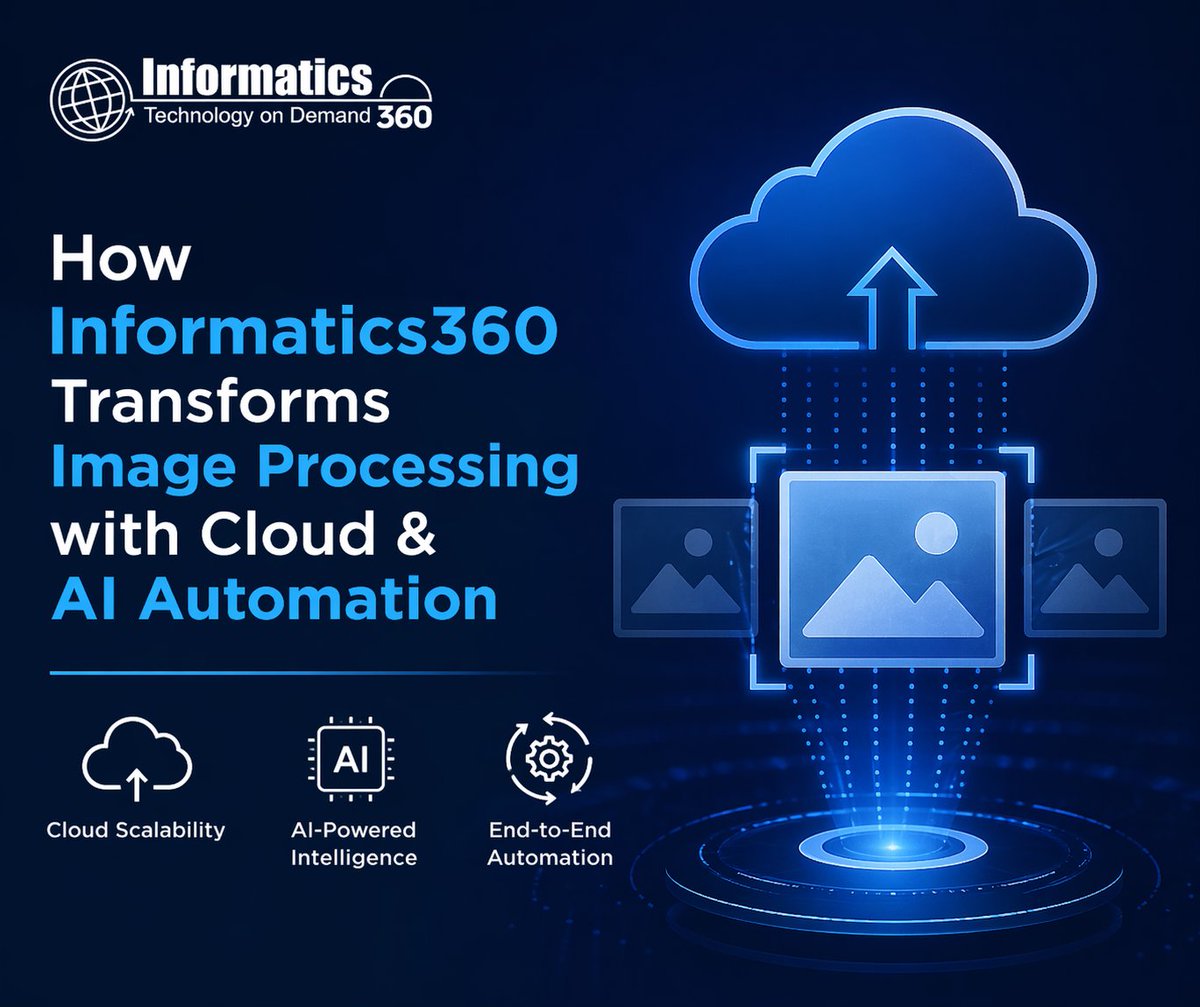 Informatics_360's tweet photo. Transform image processing with Cloud + AI 🚀

Scale faster, automate workflows, and turn visual data into insights in real time.

Manual processes are slowing you down,upgrade to intelligent automation.

👉 https://t.co/d3CBMHoPUf

#AI #CloudComputing #Automation #Digital https://t.co/5OQtYzigEL