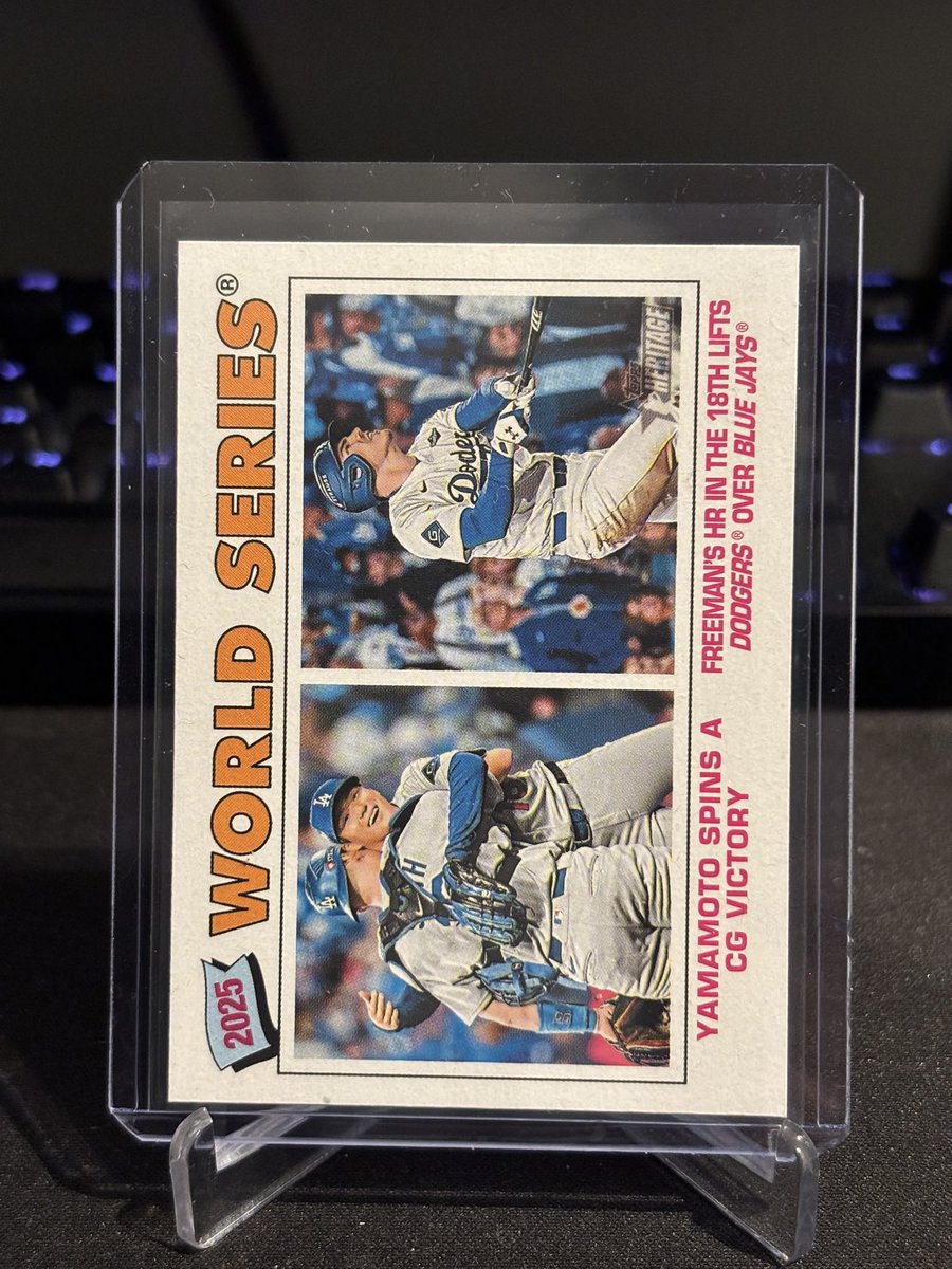 Lotski_Cards's tweet image. Check out 2026 Topps Heritage 2025 World Series#311 Yamamoto/Freeman SP LA Dodgers ebay.us/m/PKVDHa #eBay via @eBay #topps #sportscards #baseball #thehobby #MLB