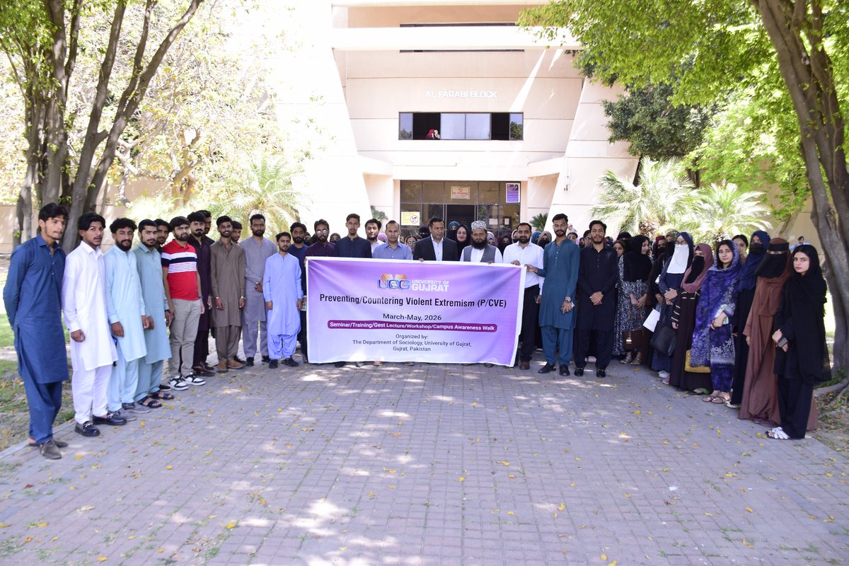 UOGPK's tweet photo. The Department of Sociology, University of Gujrat (UoG), hosted a one‑day guest lecture on “Resilience and Youth Engagement in the Light of Islam” at Hafiz Hayat Campus. https://t.co/f8Yfwe1v3o