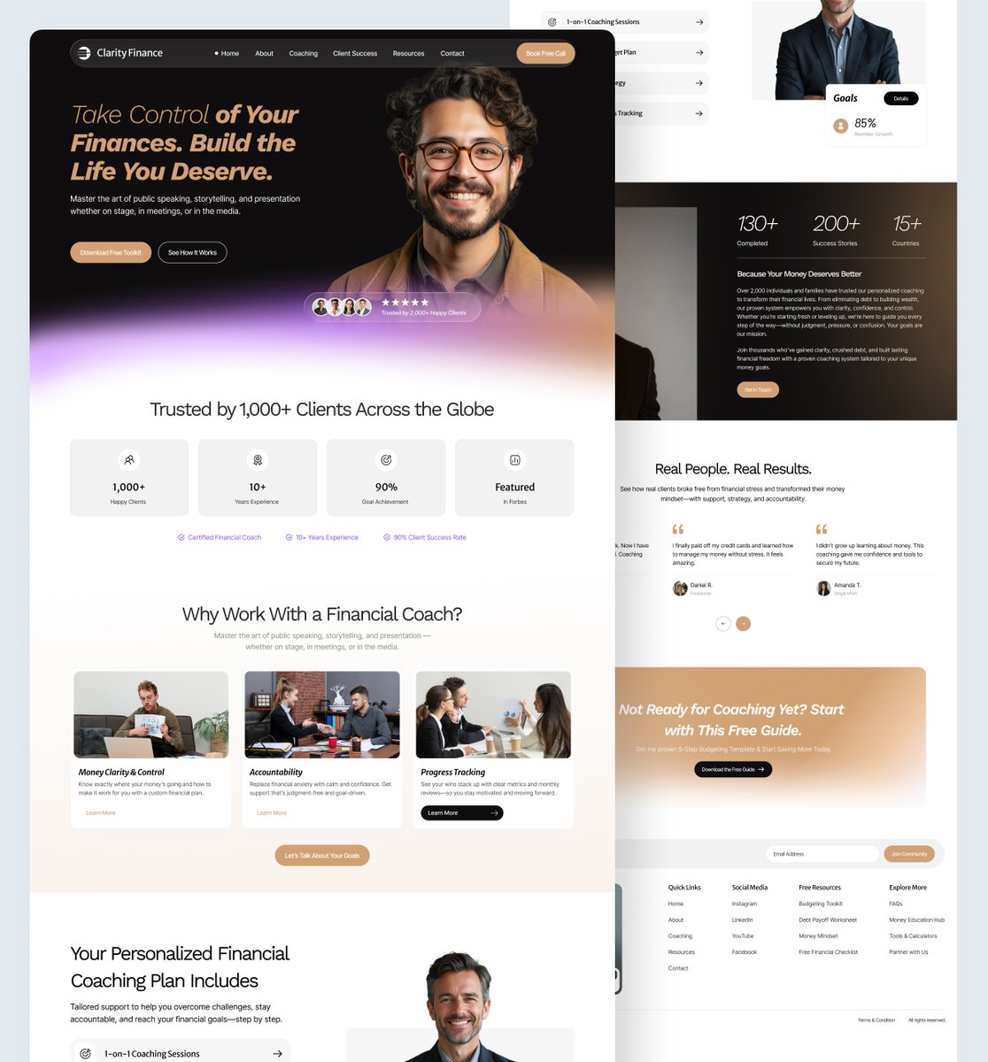 trexalab_agency's tweet image. A clean financial coaching website crafted to build authority, trust, and drive confident money decisions.

#WebDesign #UXDesign #DesignAgency #Finance #PersonalBranding