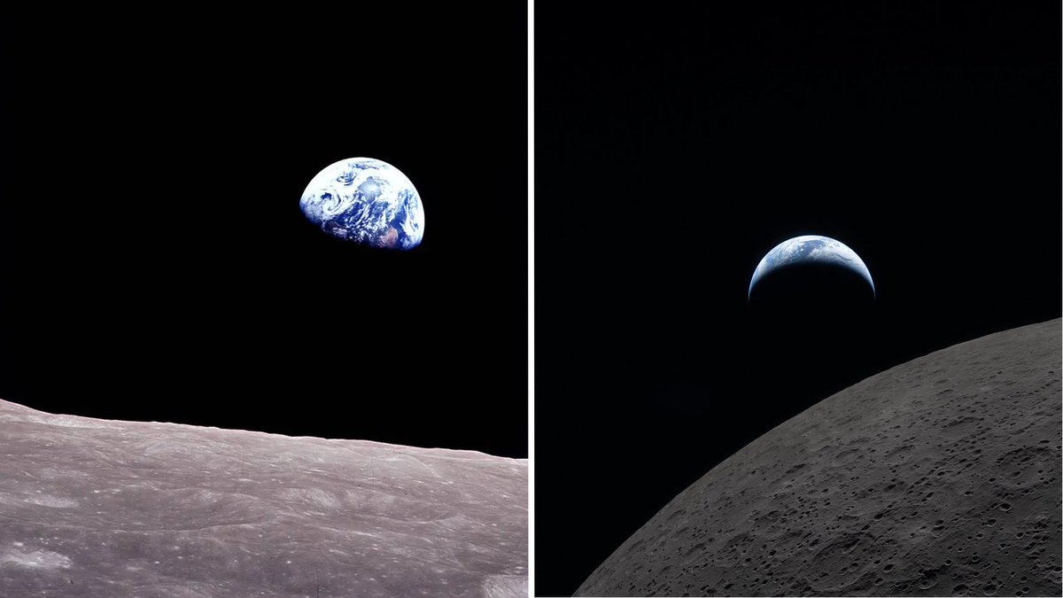 NASAEarth's tweet image. From Apollo 8 to Artemis II, NASA’s view of our home has come a long way, and so has the science! Earth-observing satellites have provided decades of data to help us better understand our home planet – from ice and snow, to storms and much more.