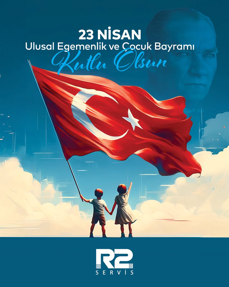 R2Servis's tweet photo. 23 Nisan Ulusal Egemenlik ve Çocuk Bayramı Kutlu Olsun. 🇹🇷 🎉

#23Nisan #r2servis https://t.co/2MSiHqVVSl