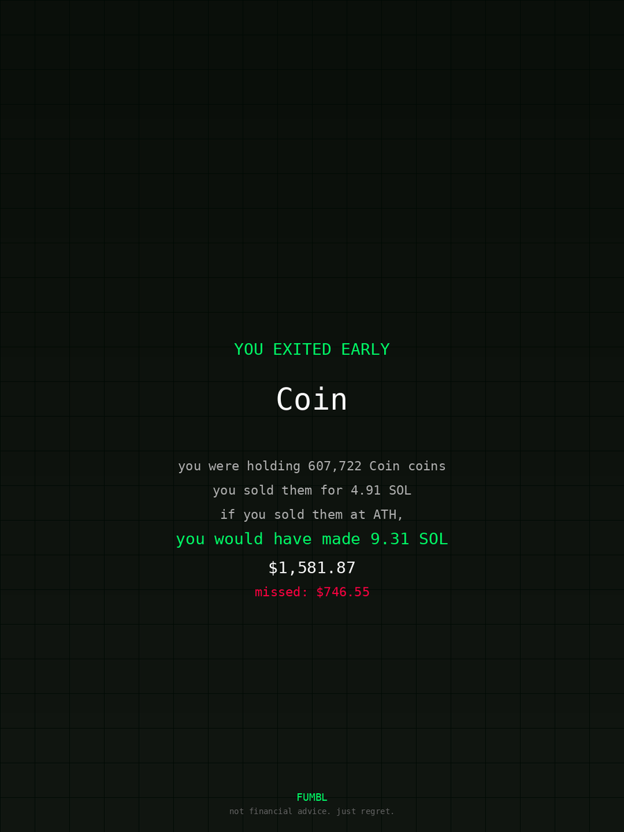 jeffersonyoan's tweet image. used fumbledbags.com to see how much i missed out on $Coin bro actually gonna crash out                               

3oJjLdahkQNsEZnugiADHXBwvNJLeuW74EUxx9Yybrrr
#coinbase 
#much