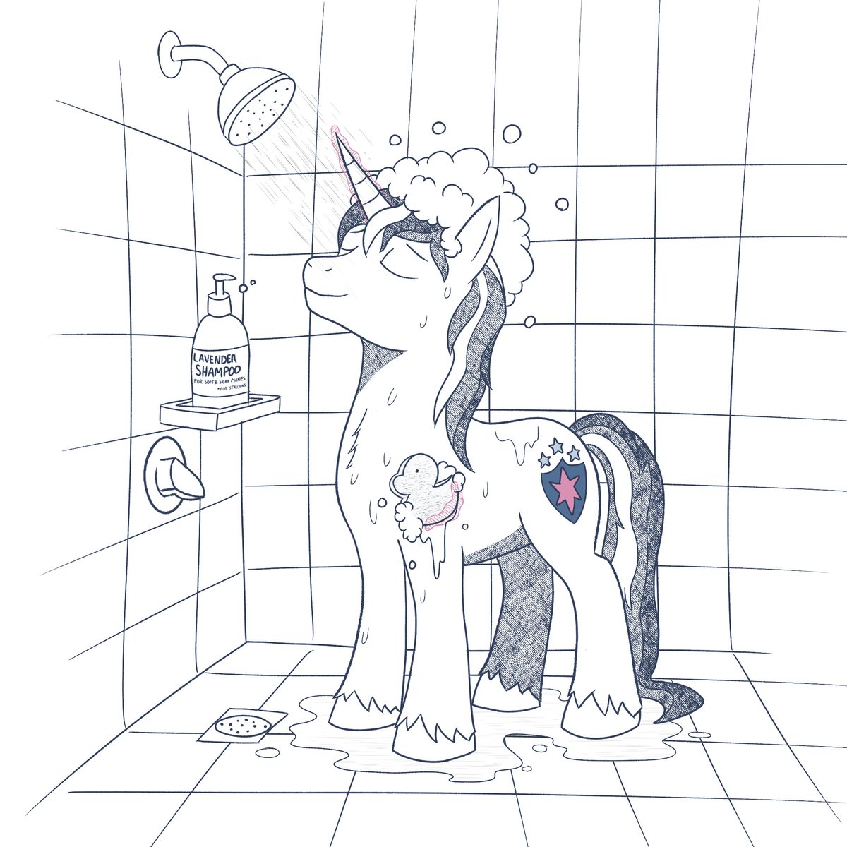 WeeklyShining's tweet image. 06: 

Taking a shower
Tomando una ducha 
🚿

#shiningarmor #mlp #unicorn #mylittllepony