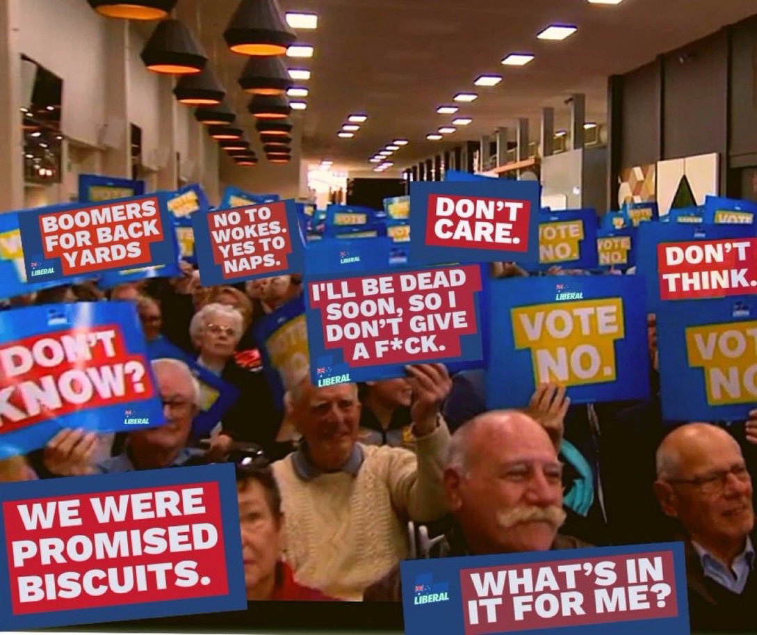 CaraMia200's tweet image. 3/6 #Boomers,you’ve had a great run. Lay off the sulk &amp;amp; accept your privileges come at the expense of others. Accept minor tweaks directed at your prosperity. #Howard bought yr votes w/ unsustainable sweetners esp. in housing. No more kicking tin down the rd. #ThinkCommunity.