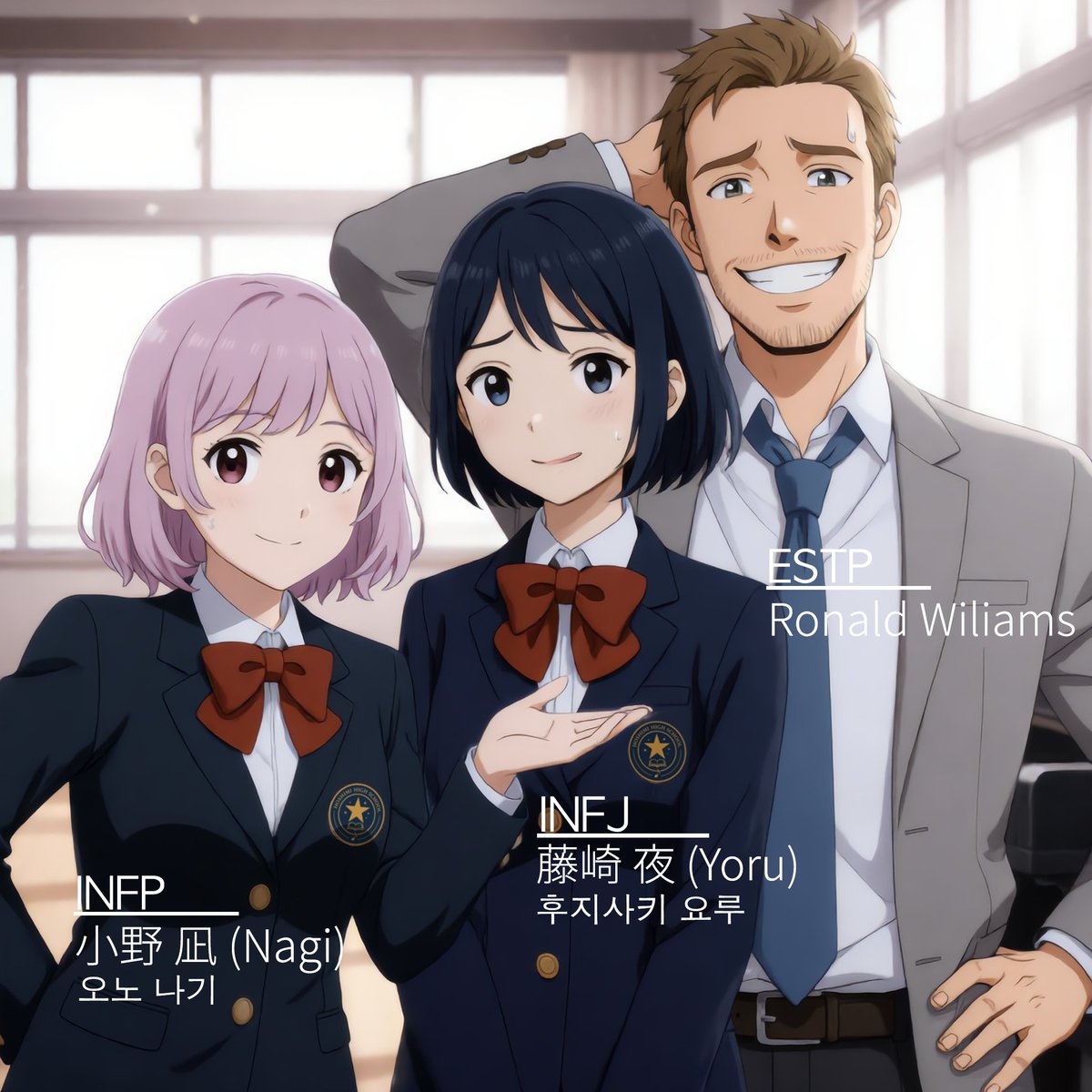 PersoundaMusic's tweet image. 星見高校に、
あなたのMBTIはいましたか？
INFJ、ENFP、ISTP、ISFJ、INFP、ESFP、ESTP——
それぞれの物語がある。

そして次に現れるのは、あなた？

夜の物語を動かす、
“あの人”が来る。

#MBTI #夜と月 #INFJ #星見高校物語